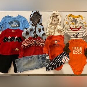 12 piece baby boy winter bundle; 6 months